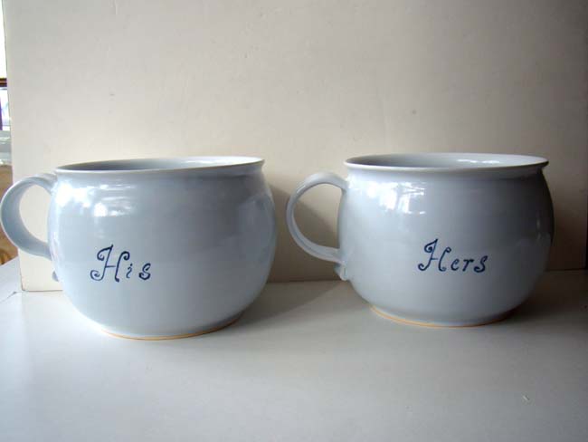 A pair of "His and Hers" William & Mary style Chamber Pots — image 3